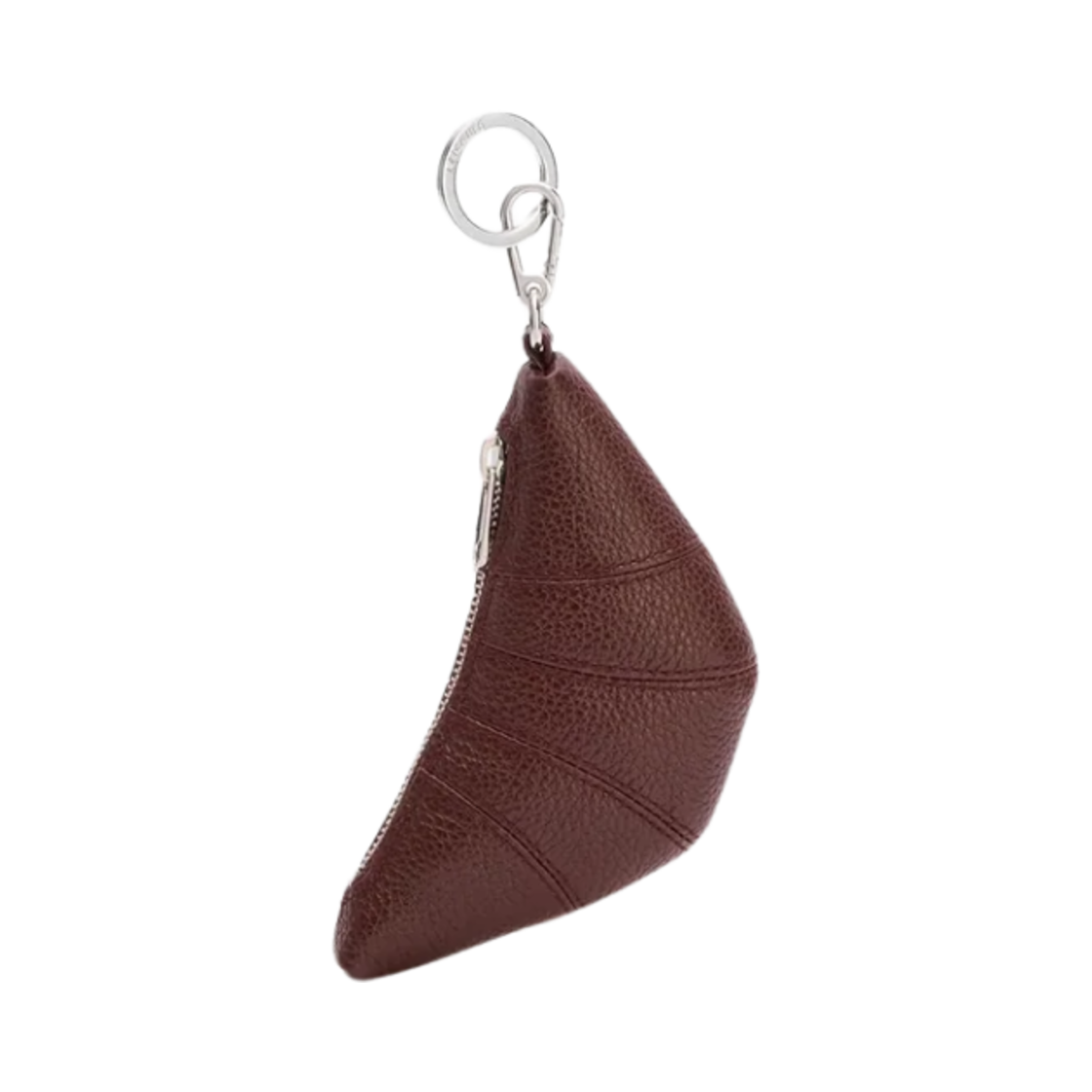 SL0082-LL0018-503 Lemaire Soft Grained Leather Mini Croissant Key Holder Roasted Pecan