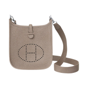 Hermes Evelyne 16 Amazone Bag Clemence & Palladium Etoupe