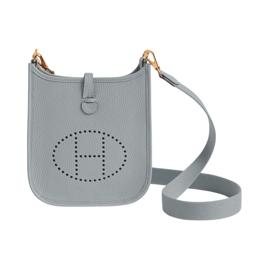 Hermes Evelyne 16 Amazone Bag Clemence & Gold Bleu Glacier Bleu Glacier