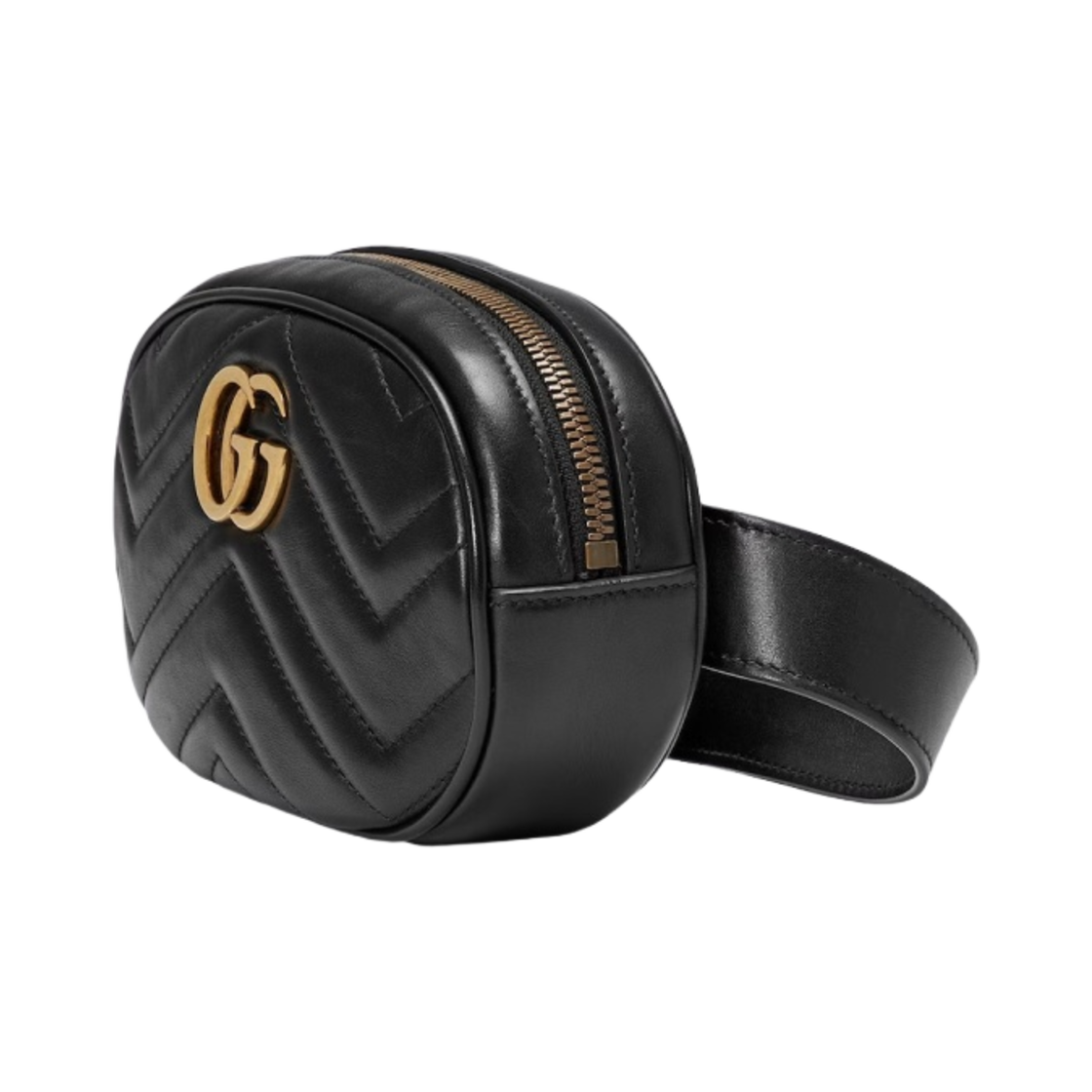 구찌 GG 마몽 마틀라세 벨트백 블랙(Gucci GG Marmont Matelasse Belt Bag Black) - 2