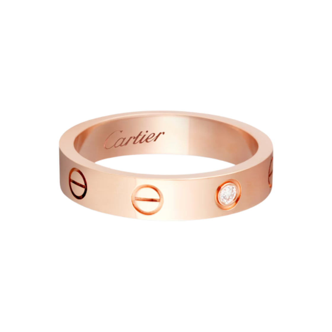 B4050700 Cartier Love Wedding Band Rose Gold Diamond