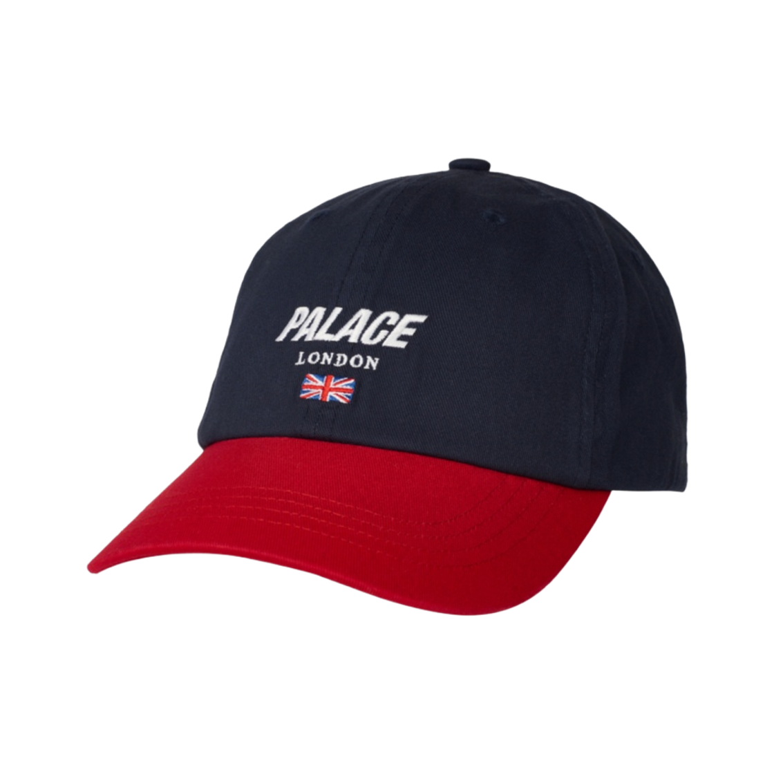 - Palace London 6-Panel Navy Red - 24SS