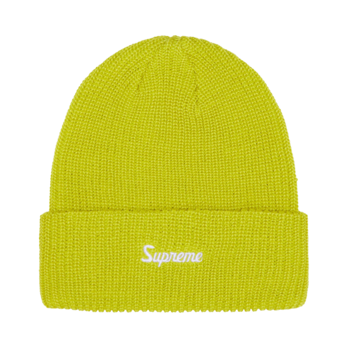 - Supreme Loose Gauge Beanie Lime - 24FW