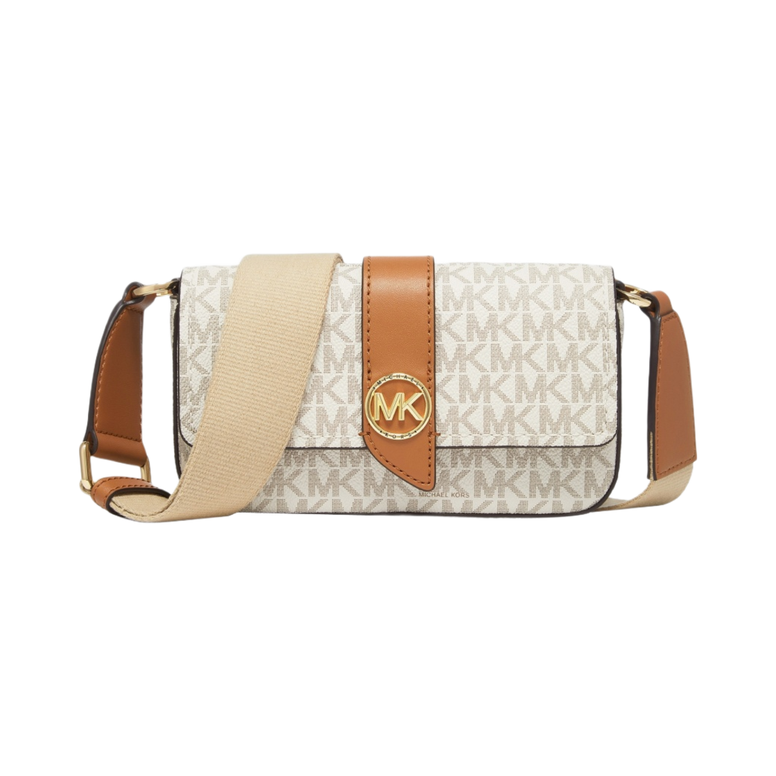 마이클 코어스 그린위치 엑스트라 스몰 로고 슬링 크로스바디백 바닐라 화이트(Michael Kors Greenwich Extra Small Logo Sling Crossbody Bag Vanilla White) - 1