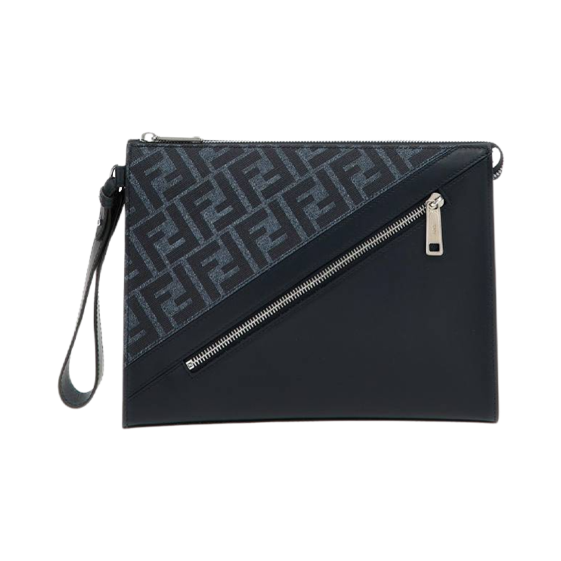 7VA491ASICF1O97 Fendi Diagonal Flat Pouch Blue