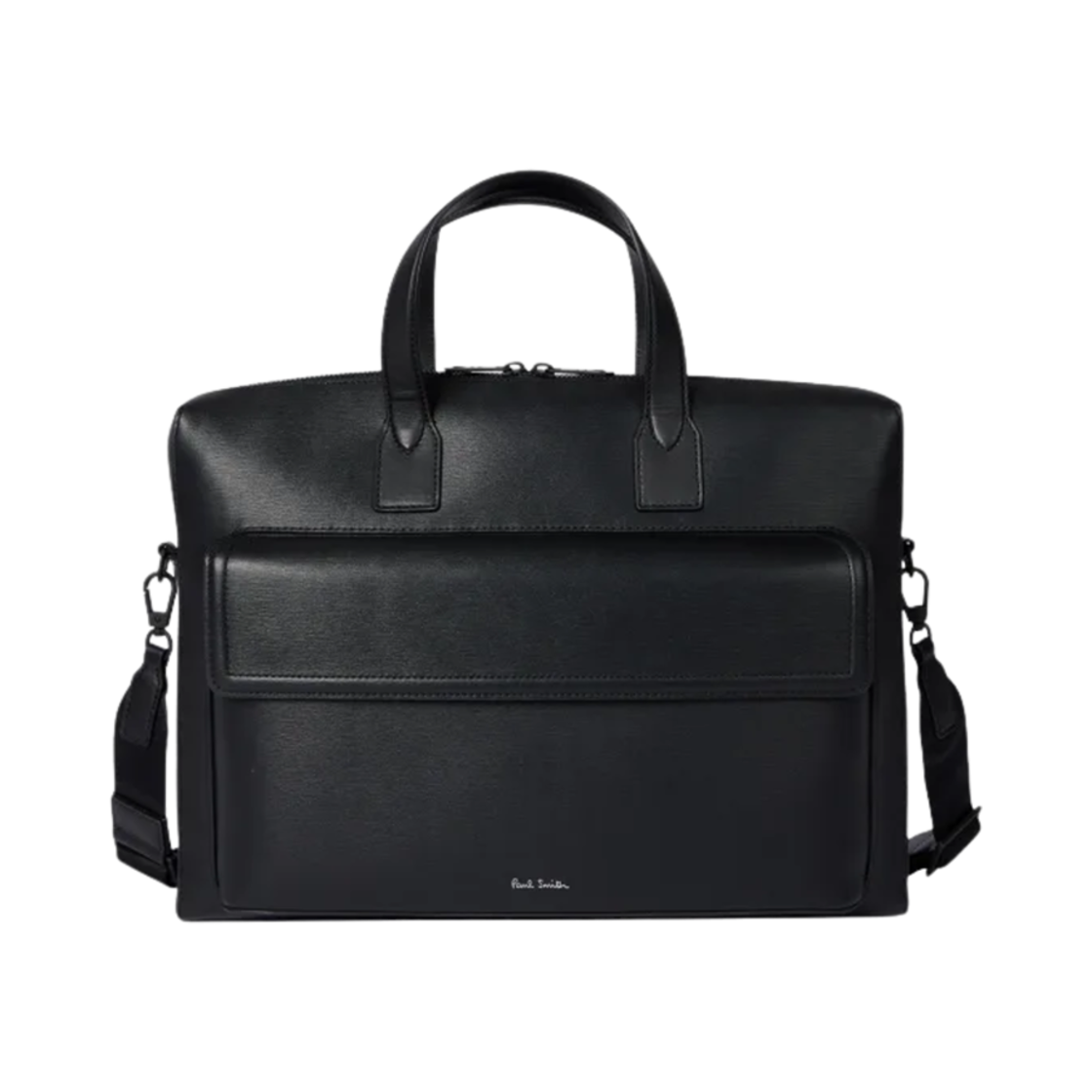 M1A-8031-BSGRAI-79 Paul Smith Straw Grain Embossed Leather Folio Black