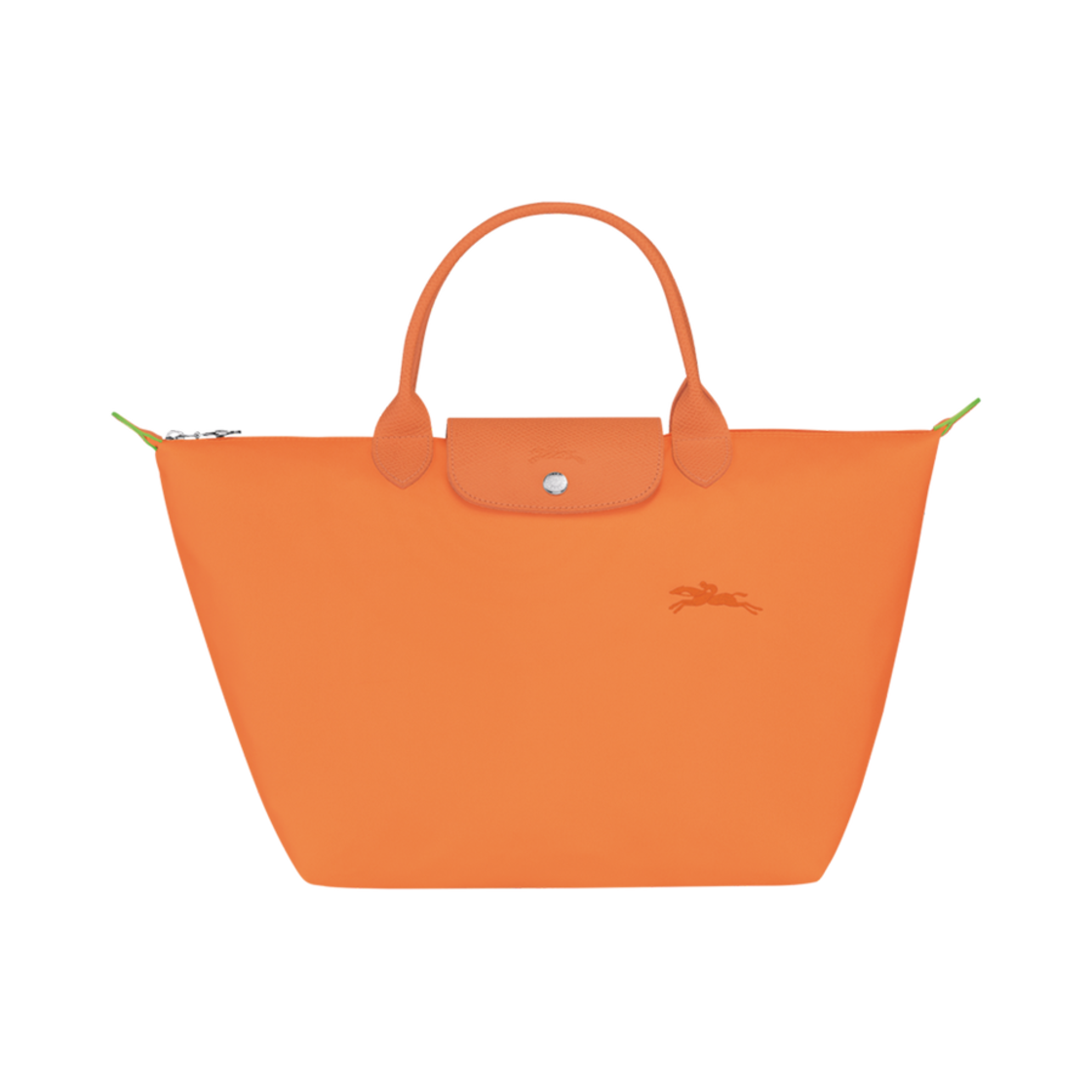 L1623919P54 Longchamp Le Pliage Green M Hand Bag Orange