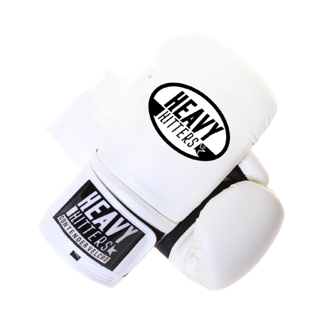 H3-WH Heavy Hitter Contender Velcro Boxing Gloves White
