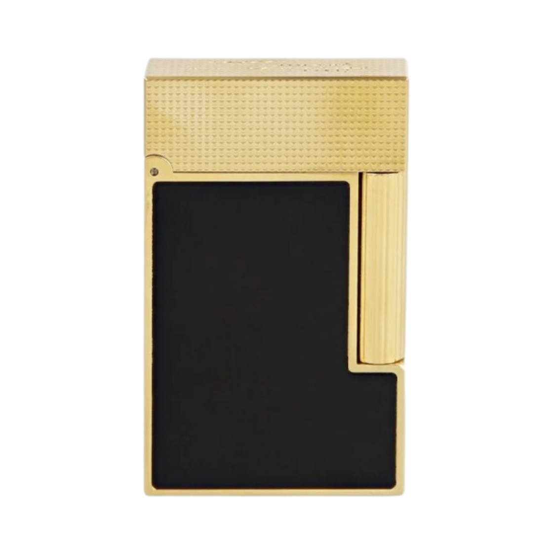 S.T. 듀퐁 라인 2 마이크로 다이아몬드 헤드 매트 래커 라이터 블랙 옐로우 골드(S.T. Dupont Line 2 Micro Diamond Head Matte Lacquer Lighter Black Yellow Gold) - 2