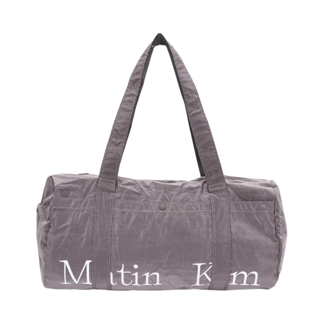 - Matin Kim Logo Sporty Duffel Bag Grey - 대표 이미지 #1