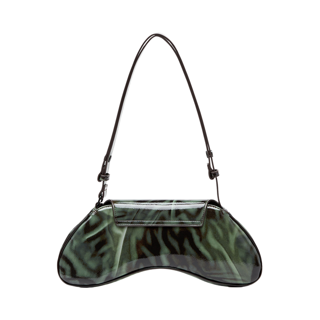 디젤 플레이 크로스바디 백 블리딩 로고 프린트 블랙 그린(Diesel Play Crossbody Bag With Bleeding Logo Print Black Green) - 2