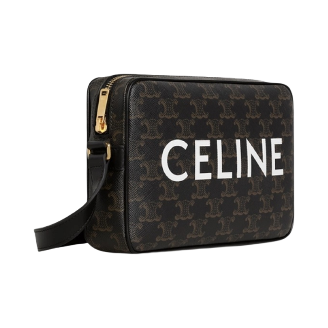 셀린느 트리옹프 캔버스 셀린느 프린트 미디움 메신저백 블랙(Celine Medium Messenger Bag in Triomphe Canvas with Celine Print Black) - 2