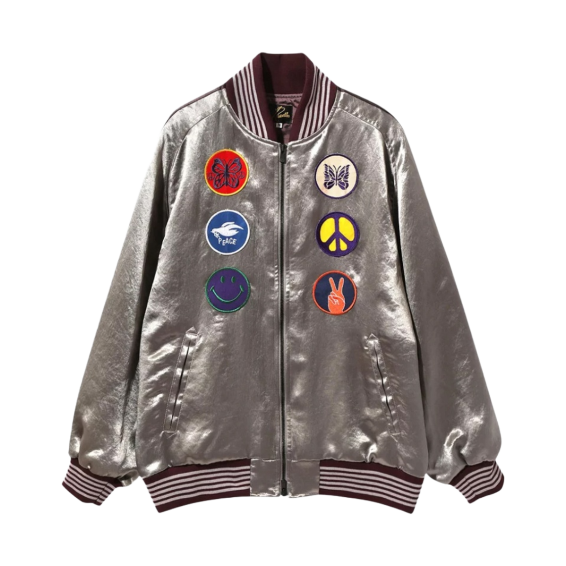 니들스 아세테이트 사틴 어워드 자켓 그레이(Needles Acetate Sateen Award Jacket Grey) - 1