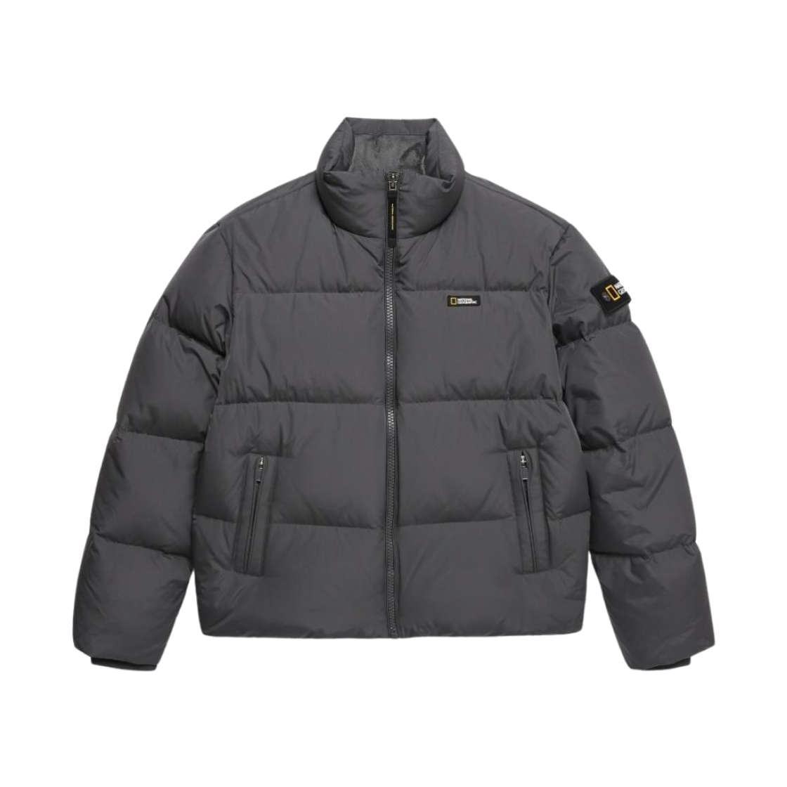 N244UDW910 National Geographic Reimann Short Length Down Jumper Grey