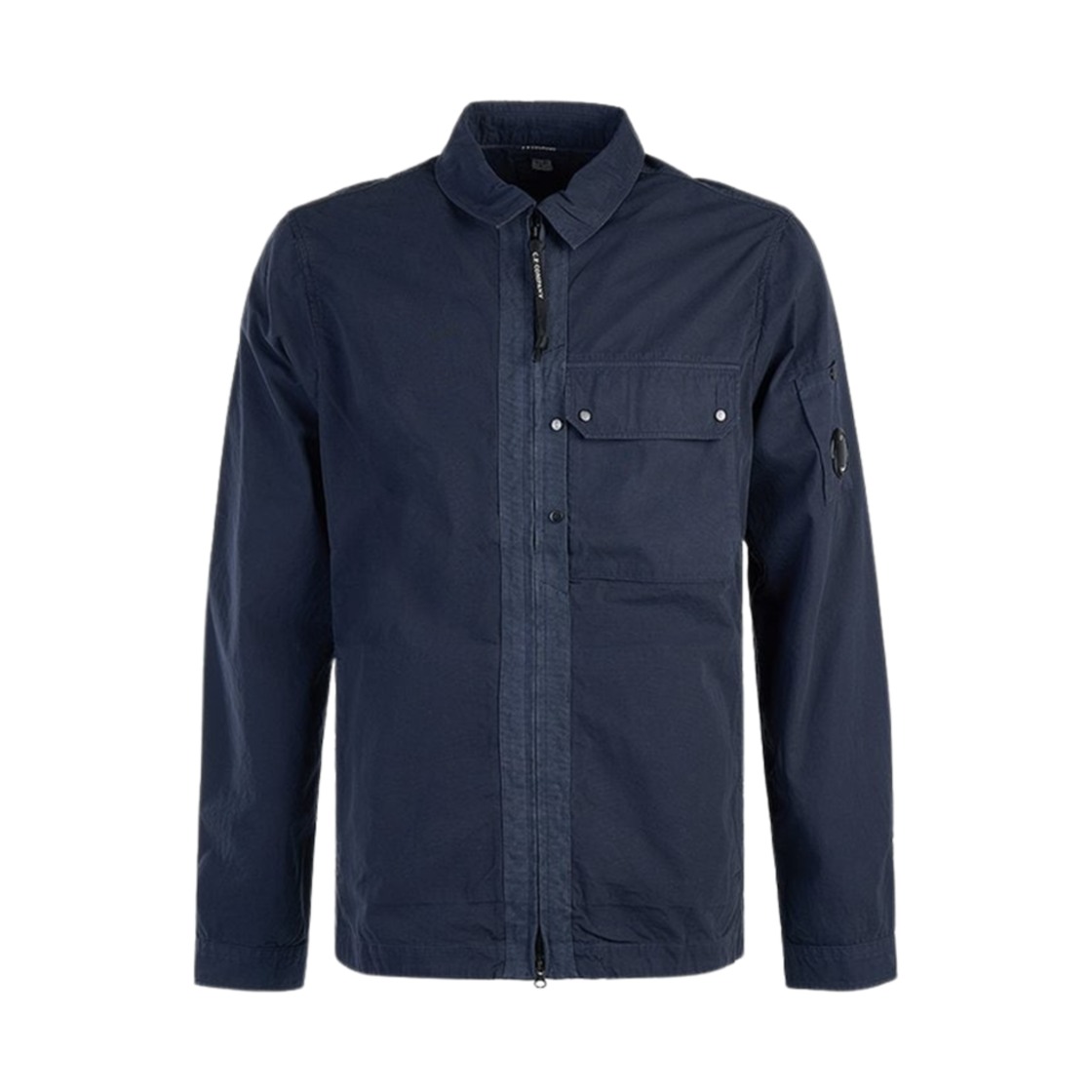 13CMSH189A006069G888 C.P. Company Lens Wappen Shirt Total Eclipse Blue - 22FW
