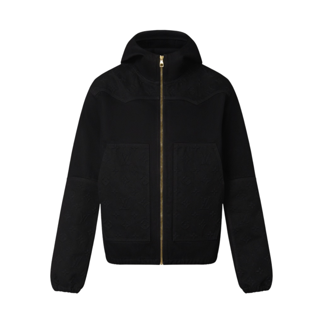 루이비통 모노그램 후드 데님 자켓 블랙(Louis Vuitton Monogram Hooded Denim Jacket Black) - 1
