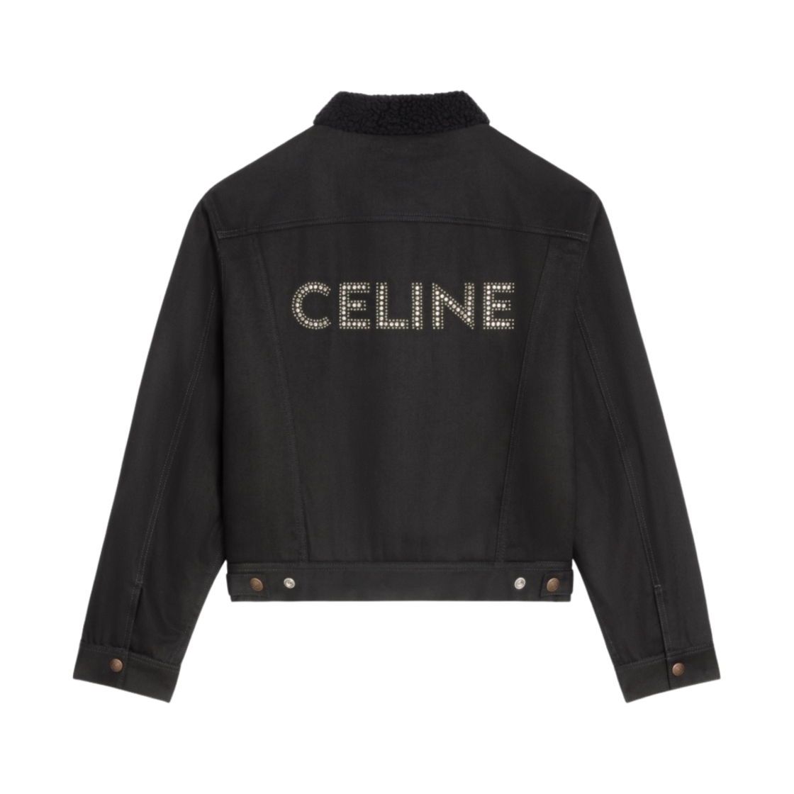 셀린느 퓨어 블랙 워시 데님 트러커 자켓 빈티지 퓨어 블랙(Celine Trucker Jacket in Pure Black Wash Denim Vintage Pure Black) - 2