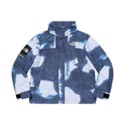 Supreme x The North Face Bleached Denim Print Mountain Jacket Indigo - 21FW