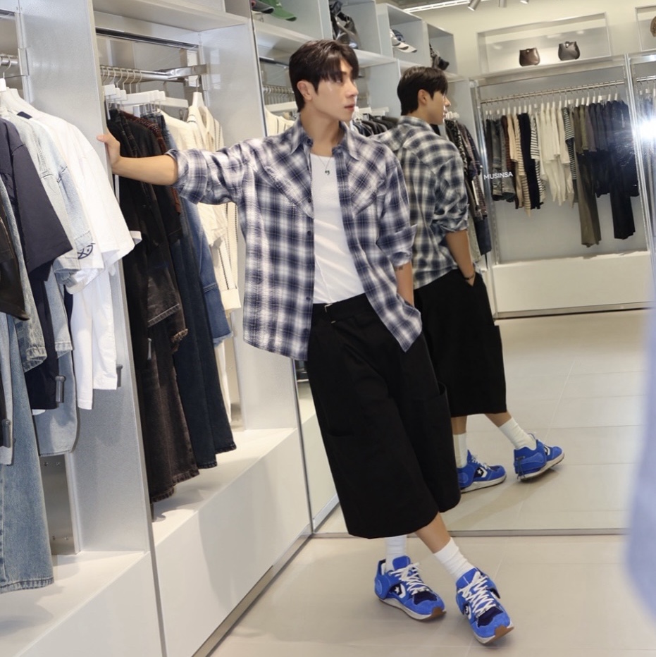 Converse x Ader Error Wave Trainer Blue 착용 스타일 - 1