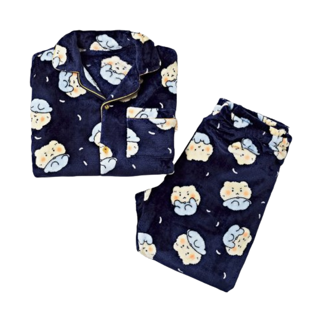 - Spao Manggom Pajama Set Navy