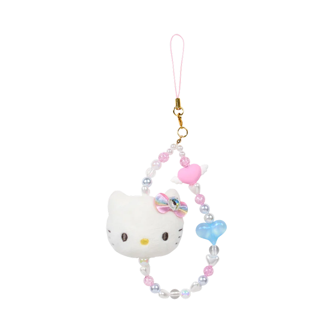 산리오 헬로 키티 페이스 마스코트 스트랩 레인보우(Sanrio Hello Kitty Face Mascot Strap Rainbow) - 1
