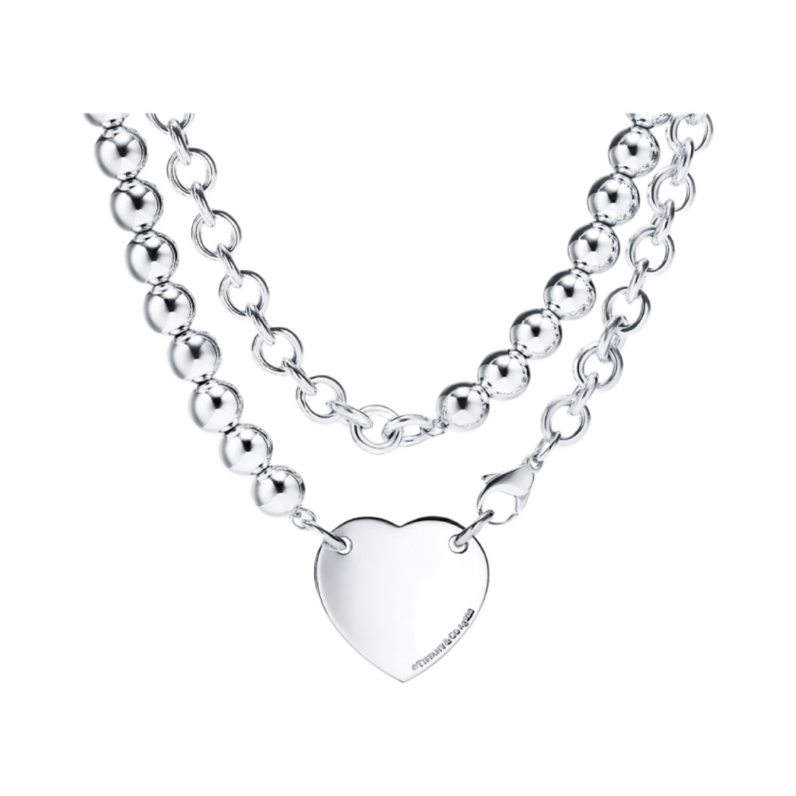 티파니 앤 코 리턴 투 티파니 하트 태그 랩 네클리스 스털링 실버(Tiffany & Co. Return to Tiffany Heart Tag Wrap Necklace Sterling Silver) - 2