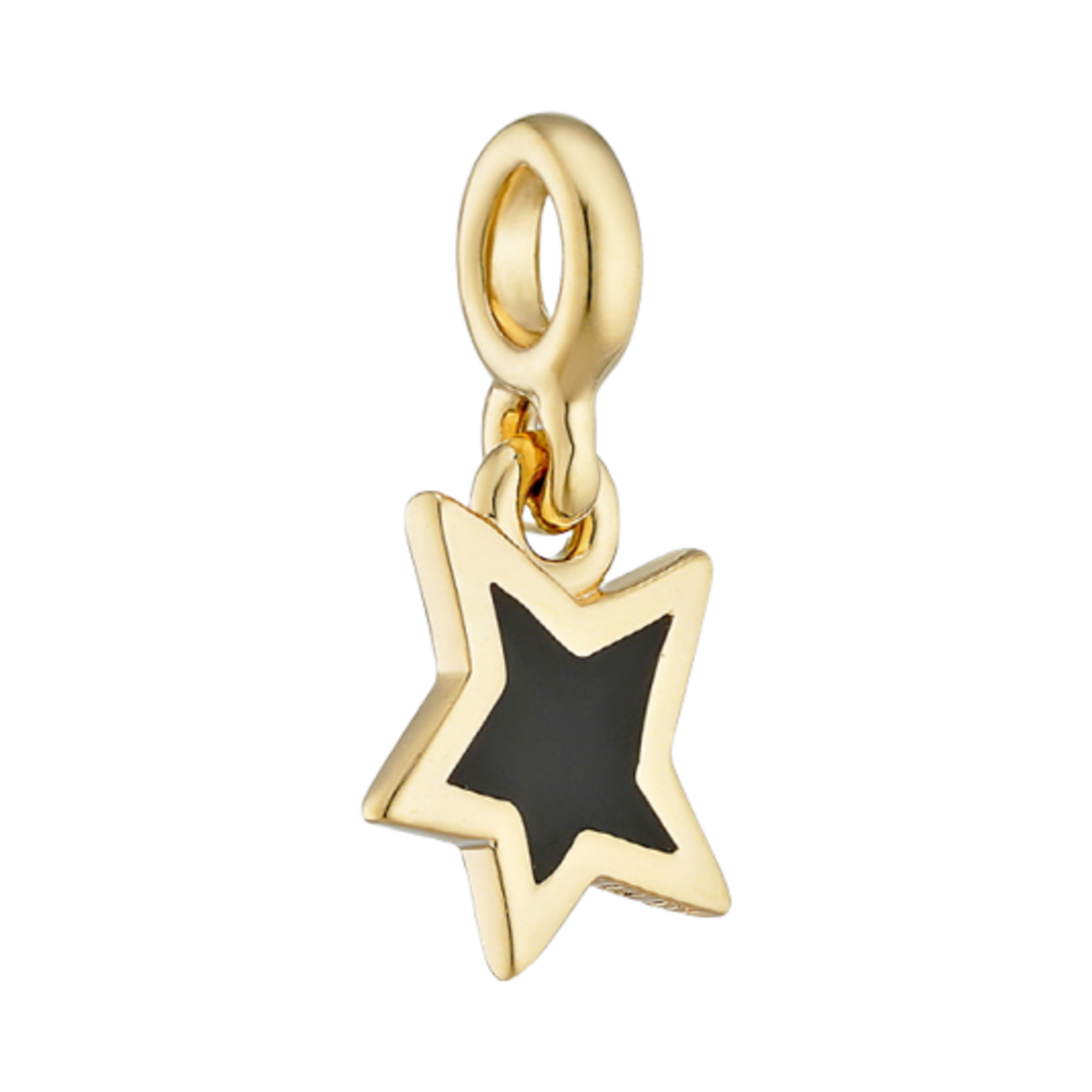 (W) 판도라 미 패시티드 스타 미니 댕글 참 골드 플래팅 블랙((W) Pandora ME Faceted Star Mini Dangle Charm Gold Plated Black) - 1