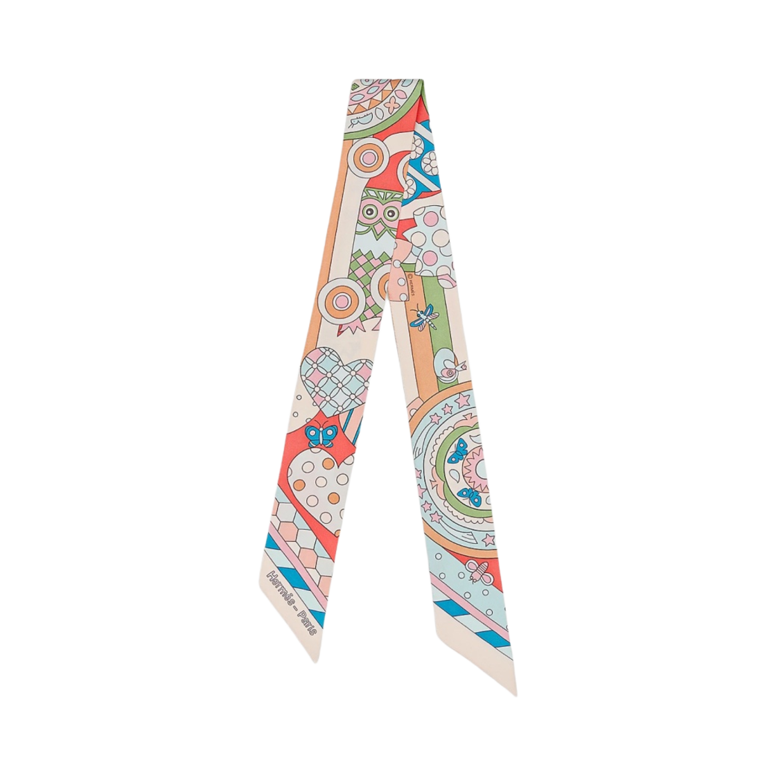 (W) 에르메스 레 뮤르뮤르 드 라 포레 트윌리 베쥬 로즈 로즈 블루((W) Hermes Les Murmures de la Foret Twilly Beige Rose Rose Bleu) - 1