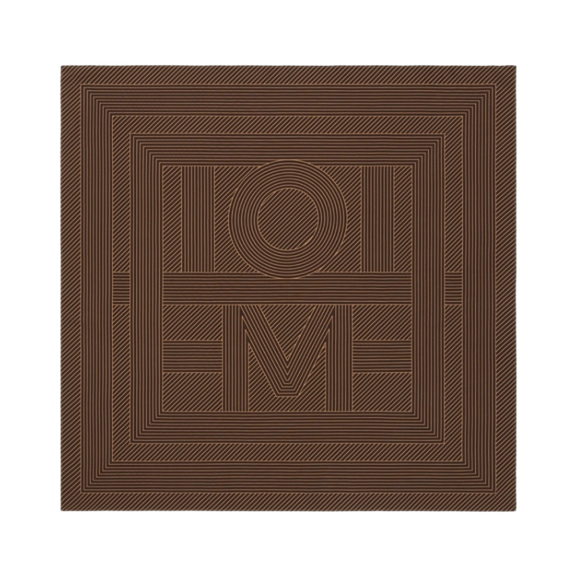 토템 스트라이프 모노그램 실크 스카프 다크 브라운(Toteme Striped Monogram Silk Scarf Dark Brown) - 1