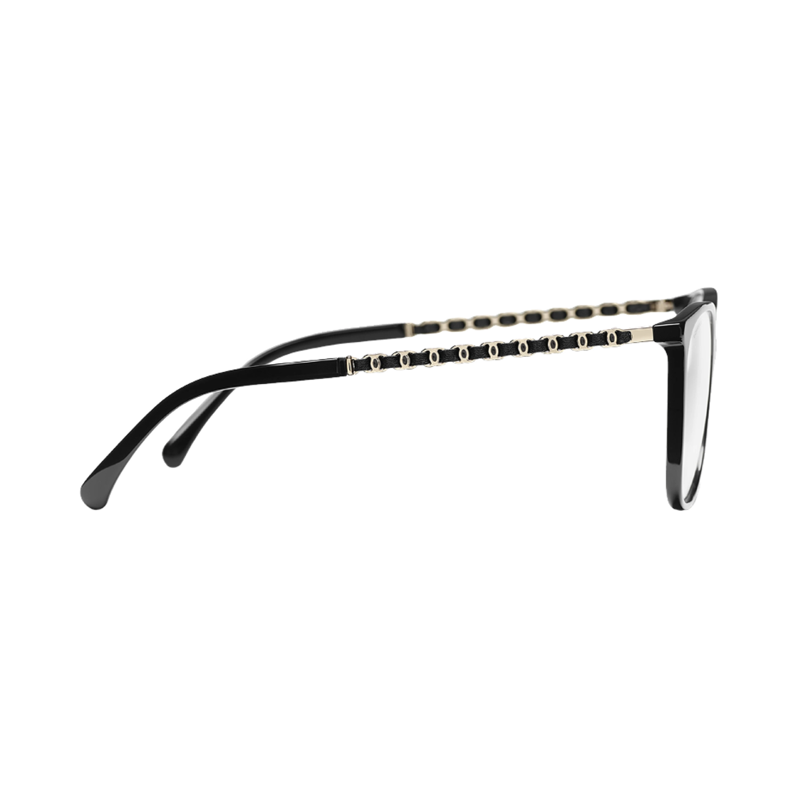 샤넬 스퀘어 프레임 아세테이트 메탈 카프스킨 & 블랙 아시안 핏(Chanel Square Eyeglasses Acetate Metal Calfskin & Black Asian Fit) - 3