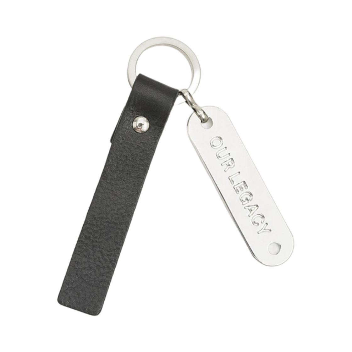 A2248RKGB Our Legacy Ring Keyring Grizzly Black Leather