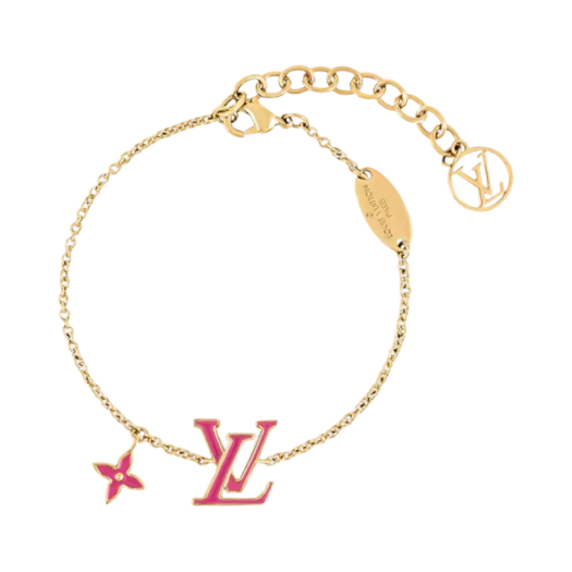 (W) Louis Vuitton LV Iconic Enamel Bracelet Fuchsia