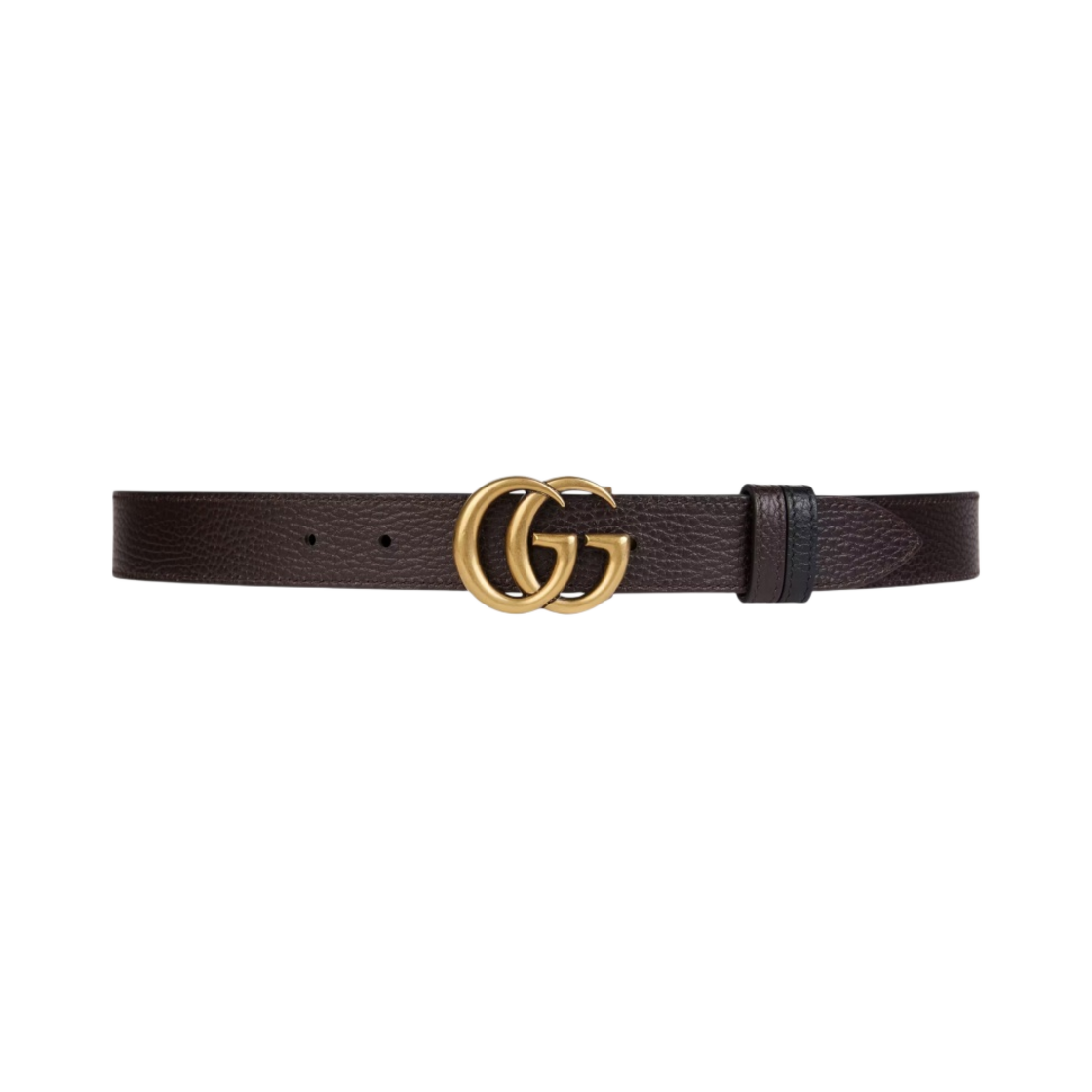 구찌 더블 G 버클 리버시블 씬 벨트 블랙 브라운(Gucci Reversible Thin Belt with Double G Buckle Black Brown) - 2