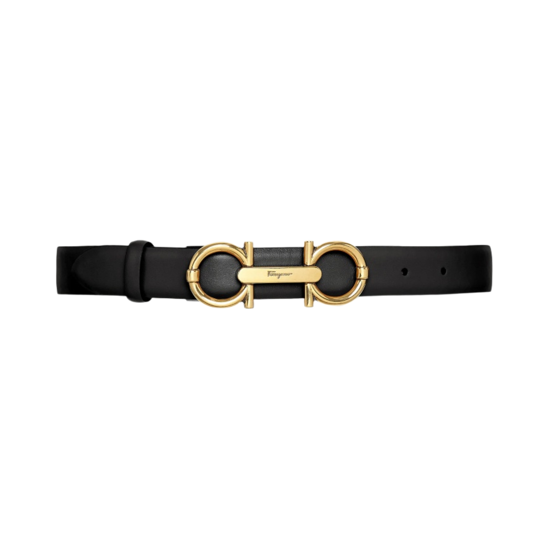 페라가모 어드저스터블 간치니 벨트 블랙 내츄럴(Ferragamo Adjustable Gancini Belt Black Natural) - 1