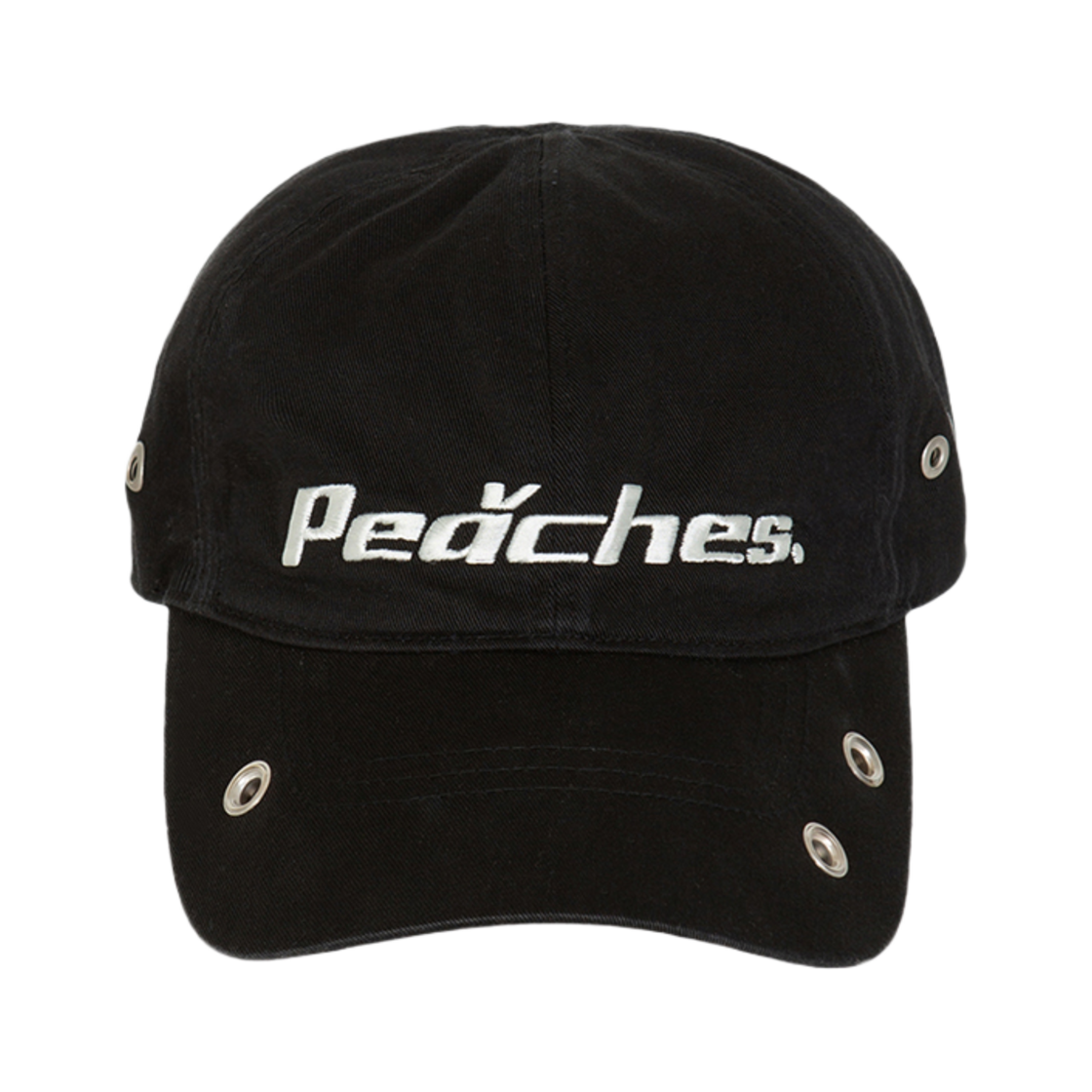 PCS24MXHG010 Peaches Typelogo Eyelet Cap Black