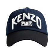 Kenzo Paris Baseball Cap with Long Visor Navy Blue
