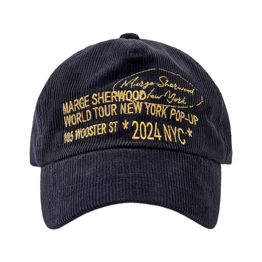 MW246-BC01-NV Margesherwood Corduroy New York Ballcap Navy