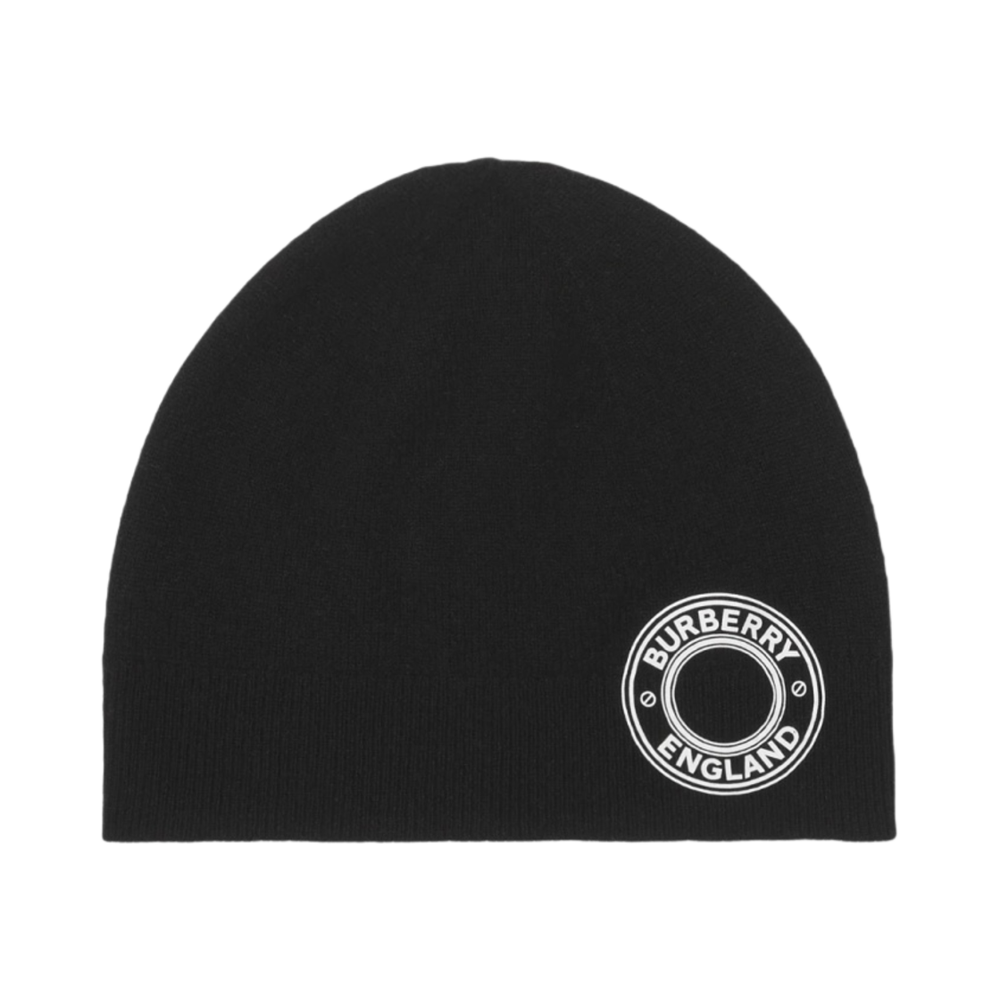 (W) 버버리 로고 그래픽 캐시미어 블렌드 비니 블랙((W) Burberry Logo Graphic Cashmere Blend Beanie Black) - 1