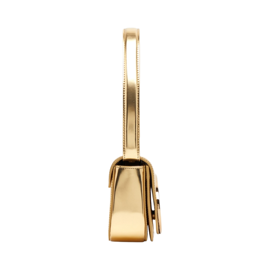 디젤 1DR 숄더백 인 미러드 레더 골드(Diesel 1DR Shoulder Bag in Mirrored Leather Gold) - 2