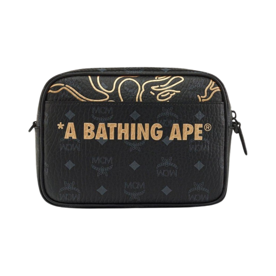 BAPE x MCM 아렌 비세토스 크로스바디 스몰 블랙(BAPE x MCM Aren Visetos Crossbody Small Black) - 4