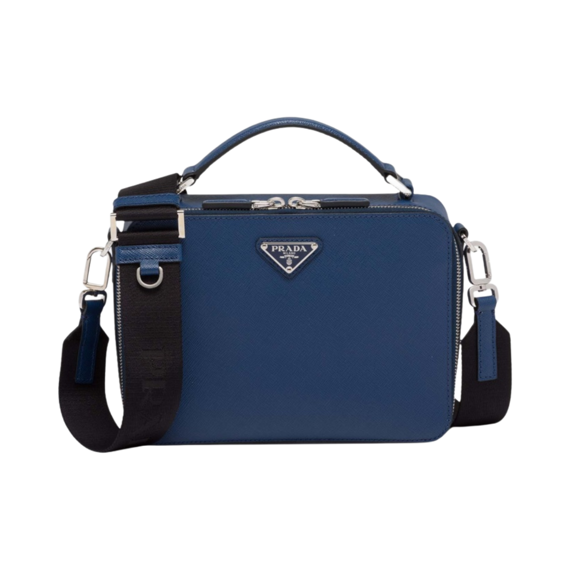 프라다 사피아노 레더 브리크 백 블루에뜨(Prada Saffiano Leather Brique Bag Bluette) - 1