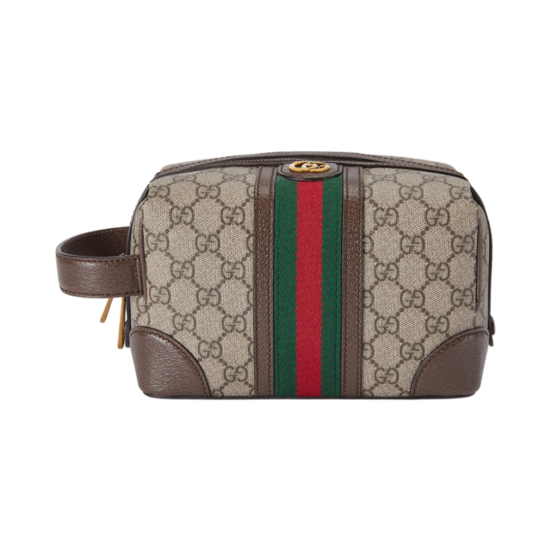 760018-96IWT-8745 Gucci Savoy Toiletry Case with Web Beige Ebony Supreme
