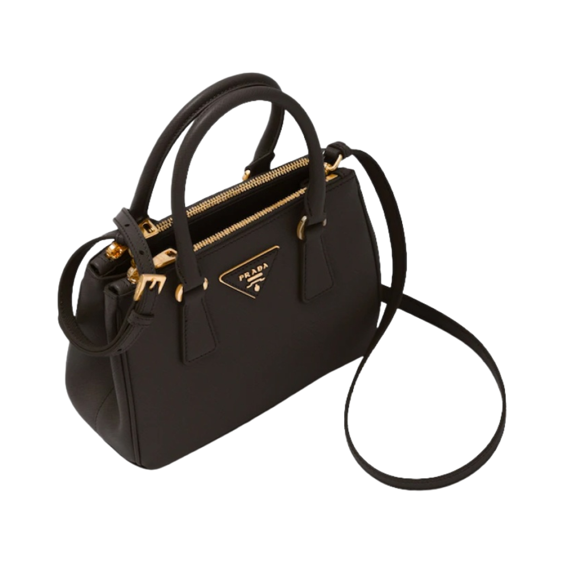 프라다 갤러리아 사피아노 레더 마이크로백 블랙(Prada Galleria Saffiano Leather Micro Bag Black) - 2