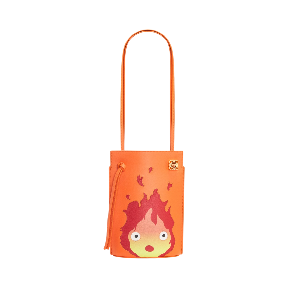 로에베 x 하울의 움직이는 성 캘시퍼 다이스 포켓 클래식 카프스킨 오렌지(Loewe x Howl's Moving Castle Calcifer Dice Pocket in Classic Calfskin Orange) - 4