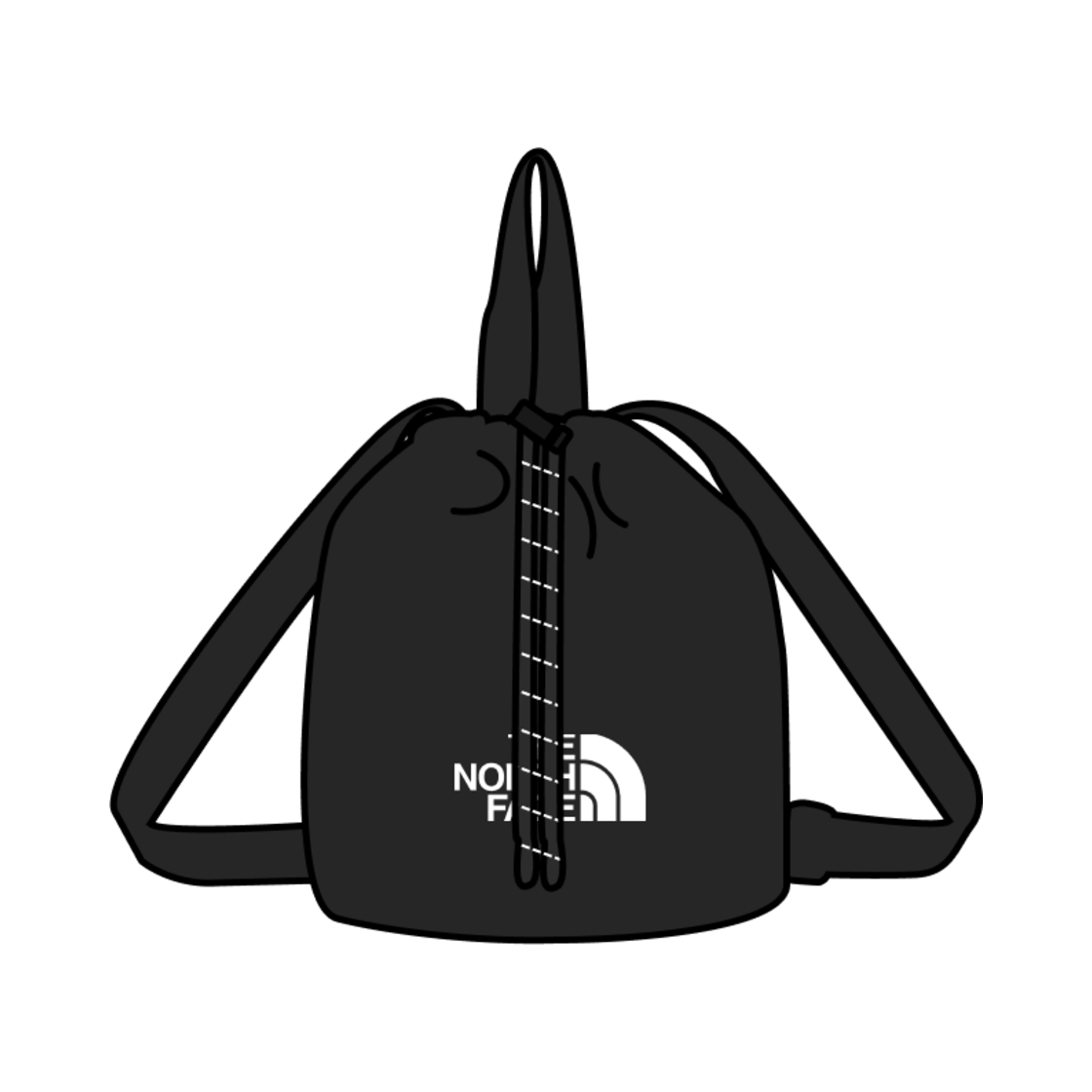 NN2PQ67J The North Face White Label Bucket Bag Mini Black