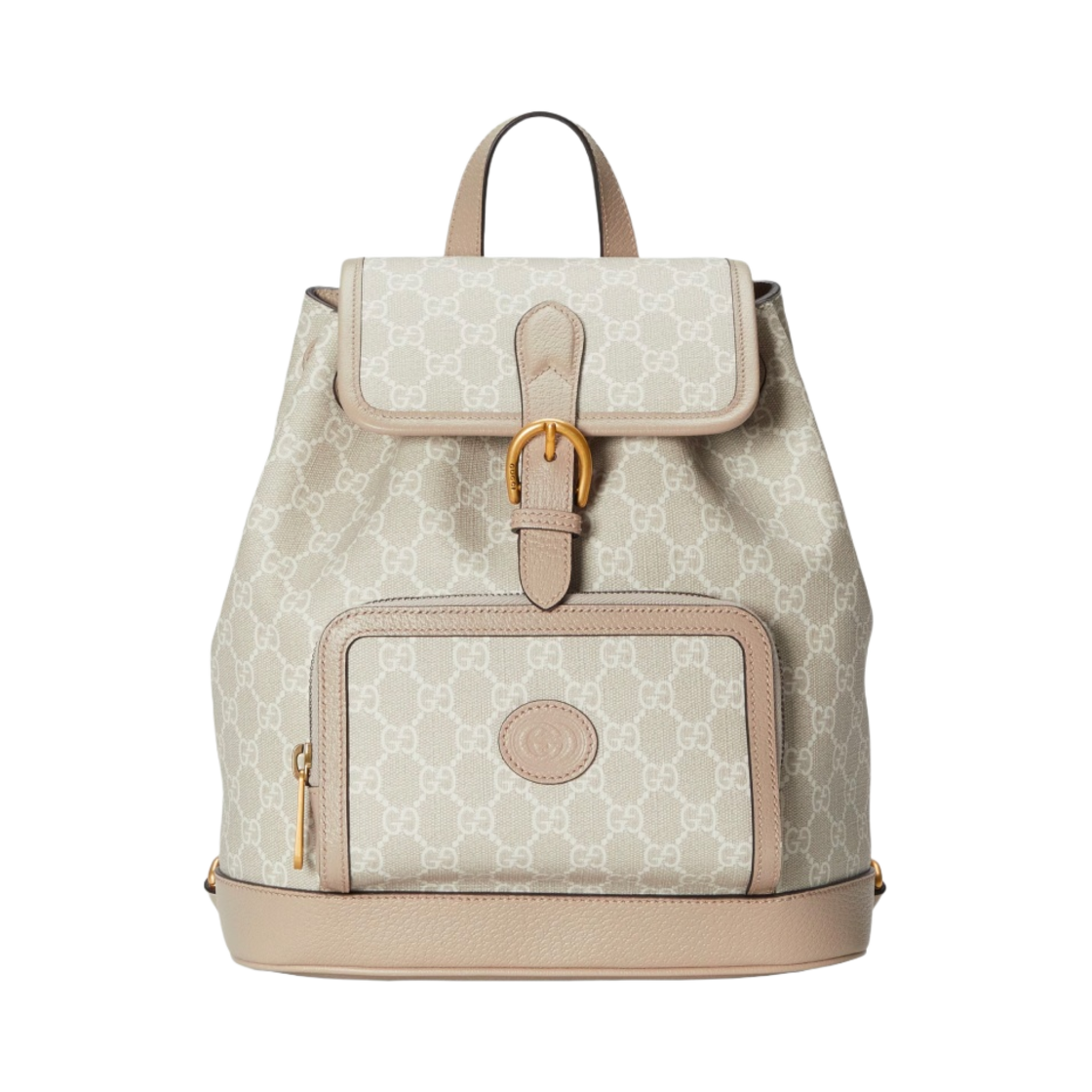 구찌 백팩 인터로킹 G 베이지 화이트 GG 슈프림(Gucci Backpack with Interlocking G Beige White GG Supreme) - 1