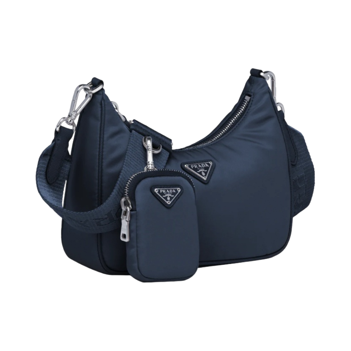 프라다 리에디션 2005 사피아노 레더 트리밍 나일론 숄더백 네이비(Prada Re-Edition 2005 Saffiano Leather Trim Nylon Shoulder Bag Navy) - 2