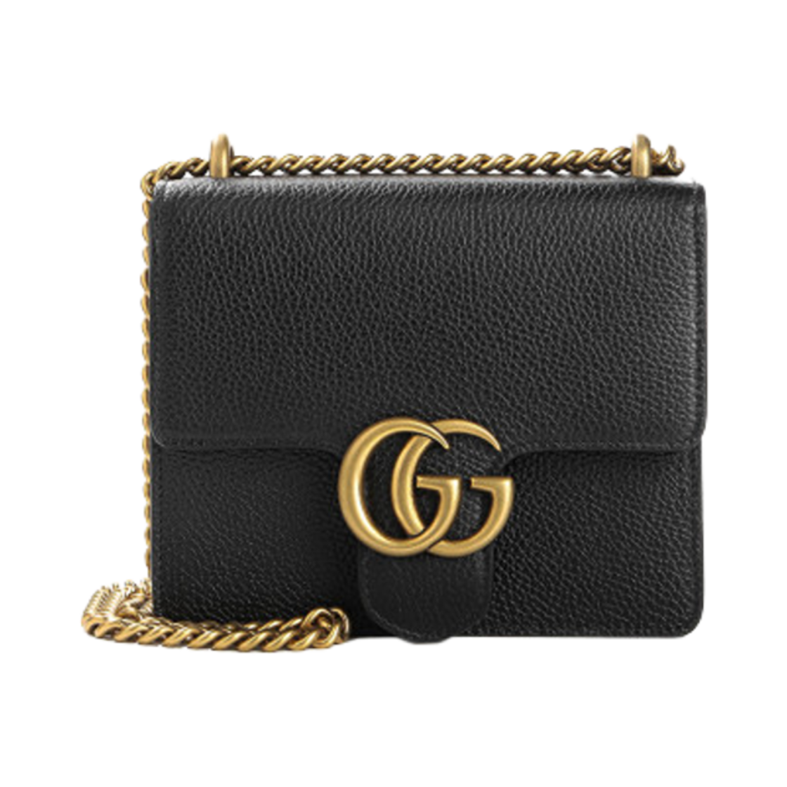 779790-A7M0T-1000 Gucci GG Marmont Shoulder Bag Black