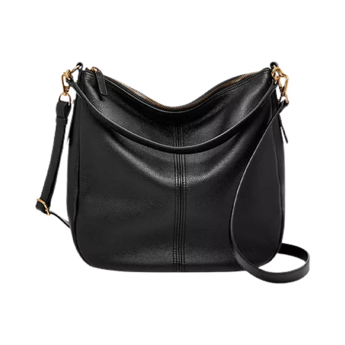 ZB1434001 Fossil Jolie Leather Hobo Bag Black
