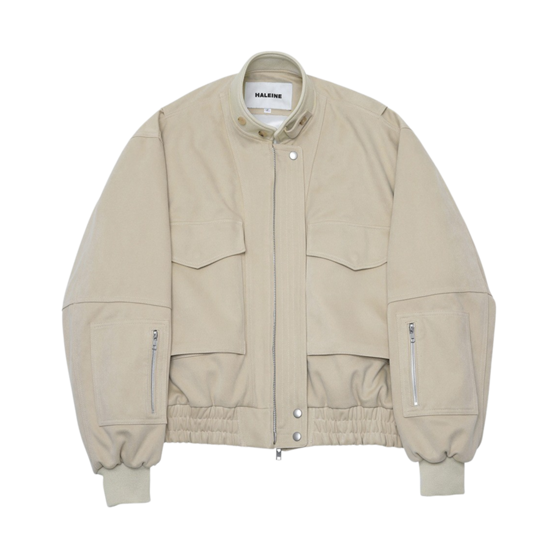 알렌느 3D 포우 스웨이드 봄버 블루종 크림(Haleine 3D Faux Suede Bomber Blouson Cream (VJ309))